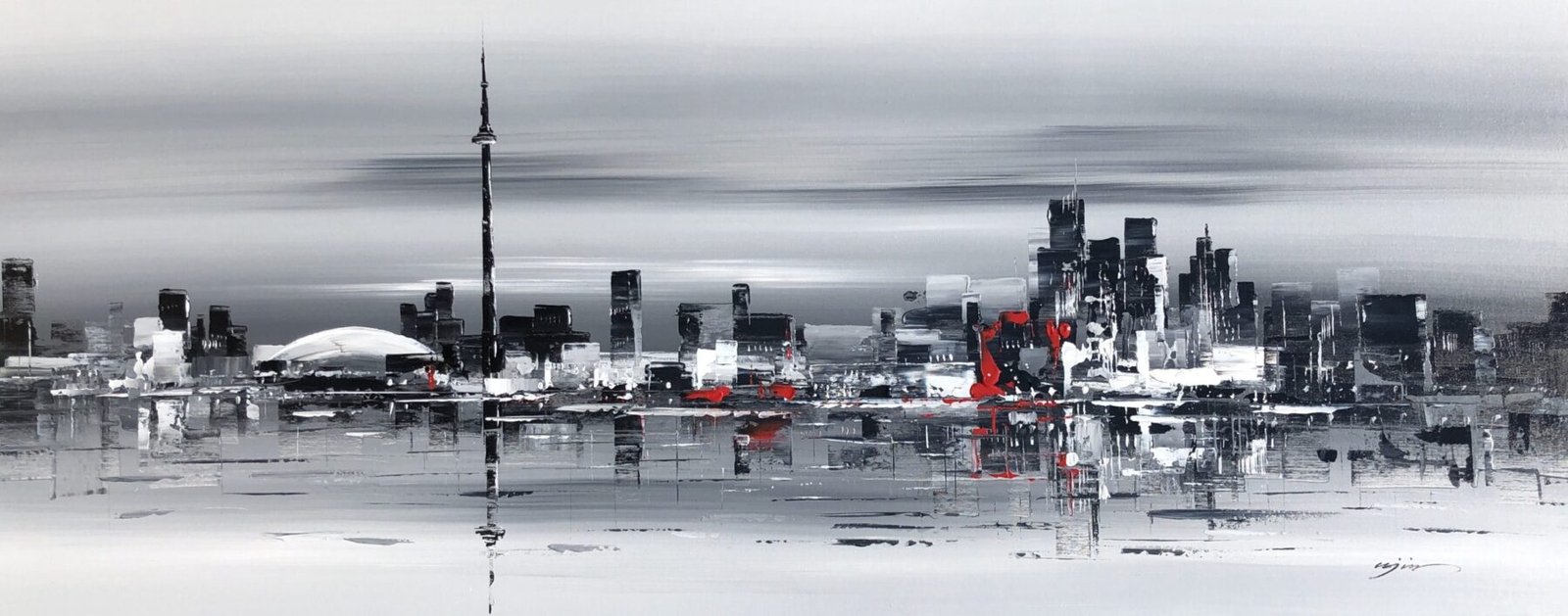 Guojin Yang 658 (2) Toronto Skyline 24x60"