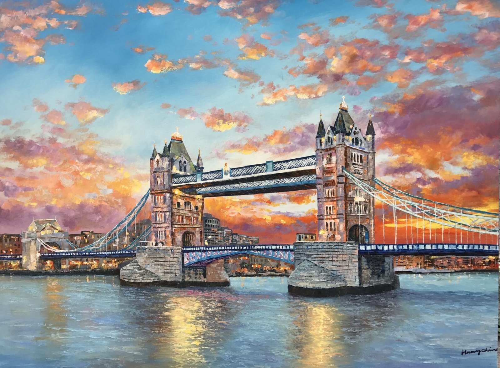 Huang Xing 050 London Bridge 35×47"