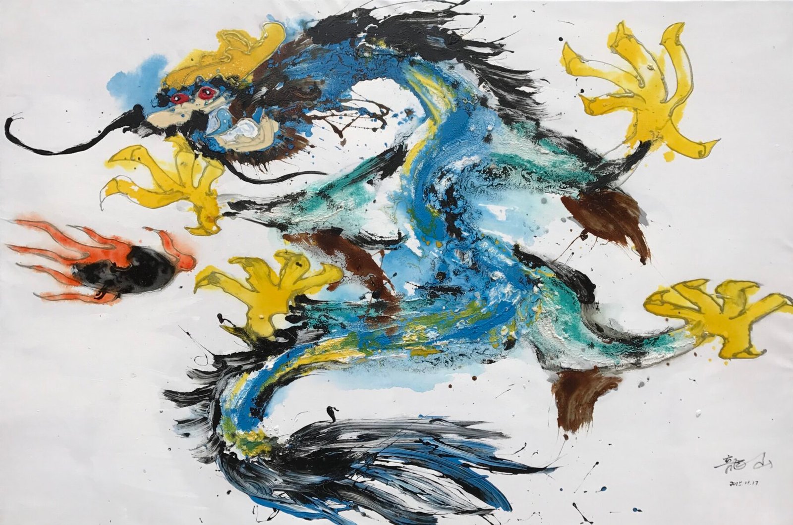 Qunce Zeng 757 Dragon 47x70"