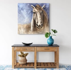 Deng Ren 438 Horse 39x39"