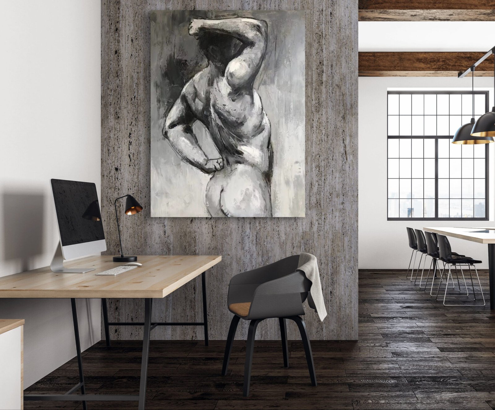 Haiquan 051 male nude 35x47" - Image 3